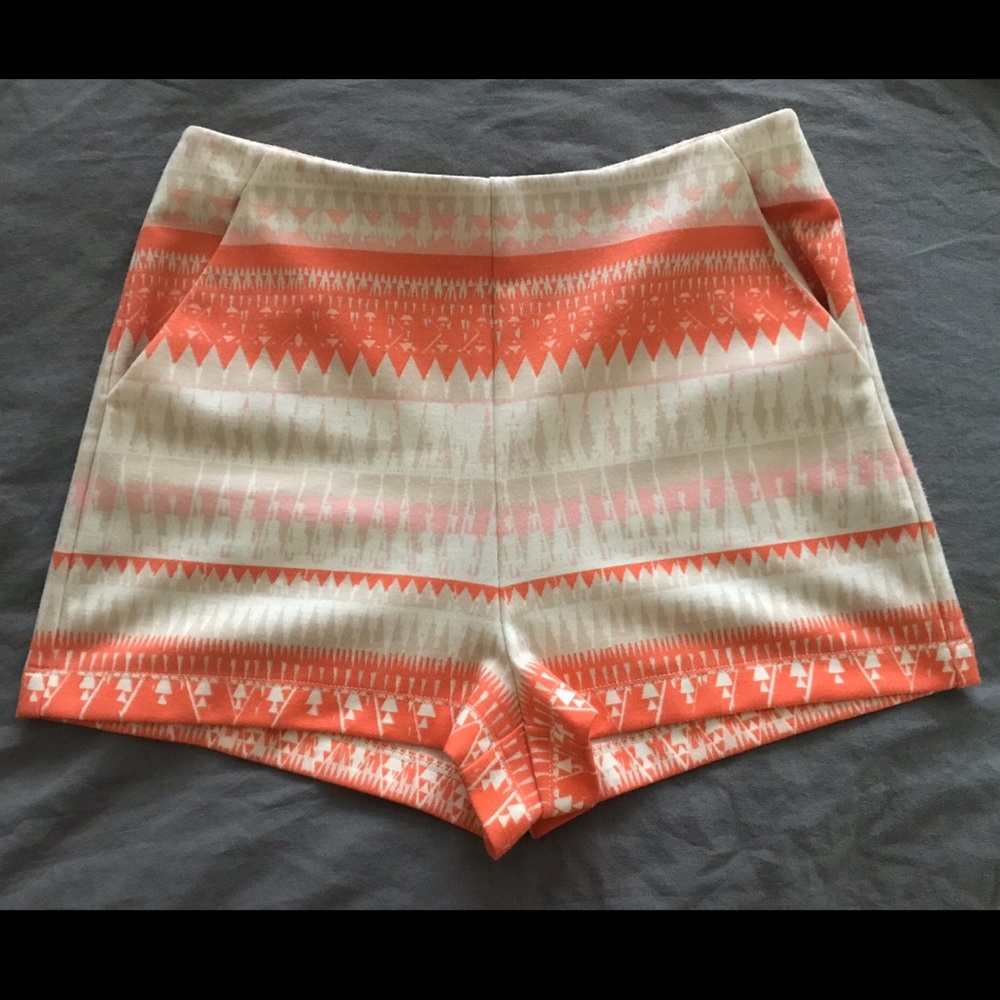 BCBGeneration High-waisted Aztec Patterned Shorts